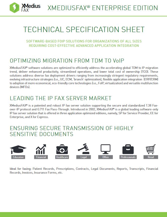 Xmedius Fax Enterprise Edition Brochure, XMedius Fax, Innovative Office Technology Group